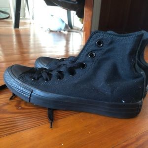 All black high top converse | nwot